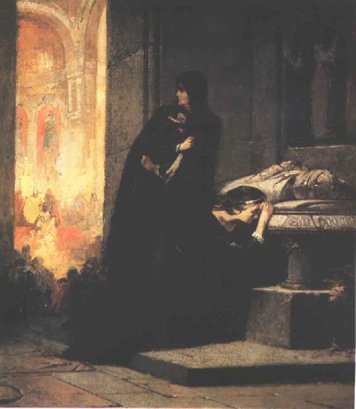  Queens Elisabeth and Mary at the Tomb of King Lajos the Great in 1385